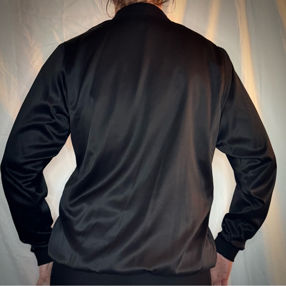 Xhilaration Black and Floral Satin Jacket - Picture 5 of 8